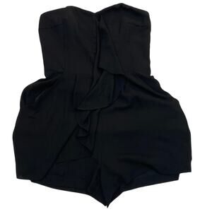 Express strapless romper ruffle little black dress 2 Y2k cocktail Pockets shorts
